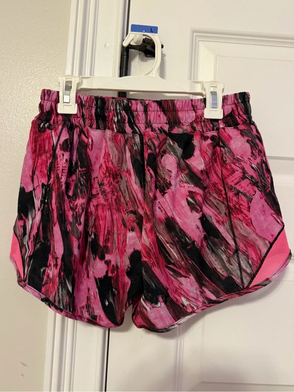 lululemon athletica Pink and Black Abstract Athletic Shorts